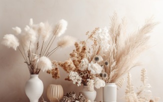 Dried Flowers Still Life White Flora 15