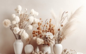 Dried Flowers Still Life White Flora 19