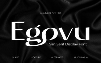 Egovu - Display distinctive sans-serif display Font