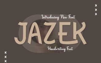 Jazek - display font with a genuinely distinctive handwritten Font