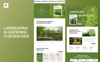 Landscaping & Gardening UI Design Web