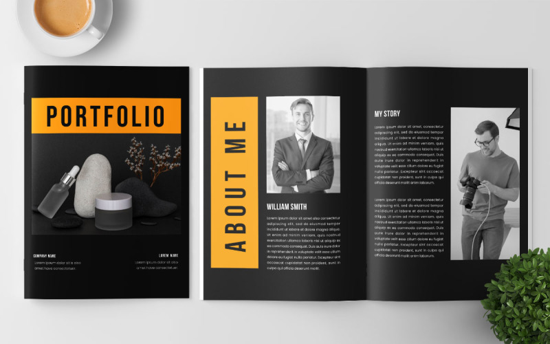 Portfolio template minimalist photography design portfolio layout Magazine Template