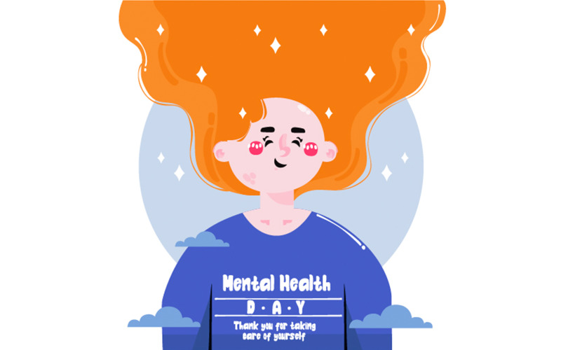 World Mental Health Day Celebration Illustration