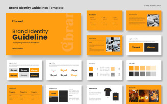 Yellow Brand Identity Guidelines presentation template layout
