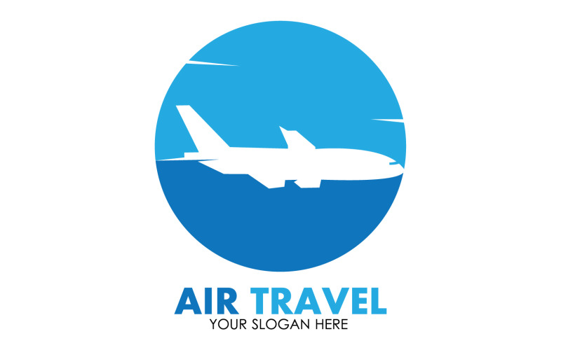 Airplane travel logo template vector v10 Logo Template