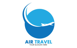 Airplane travel logo template vector v19