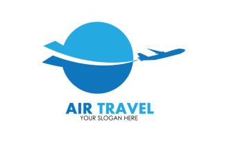Airplane travel logo template vector v22