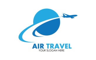 Airplane travel logo template vector v23