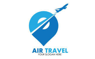 Airplane travel logo template vector v25