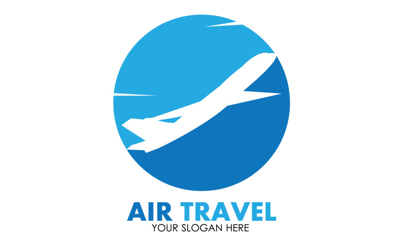 Airplane travel logo template vector v9 Logo Template