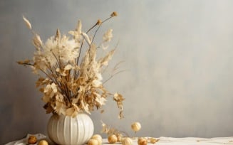 Dried Flowers Still Life White Flora 24