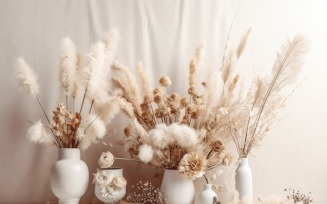 Dried Flowers Still Life White Flora 27