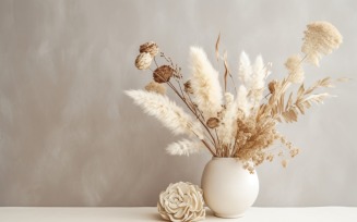 Dried Flowers Still Life White Flora 46