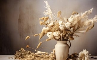 Dried Flowers Still Life White Flora 50