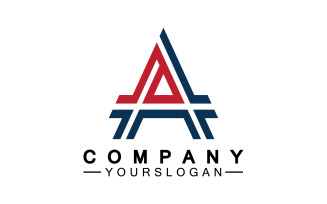 A initial letter template logo v10