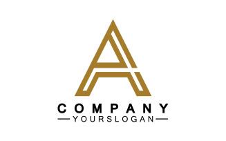 A initial letter template logo v15
