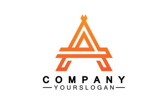 A initial letter template logo v18