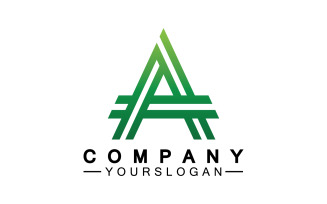 A initial letter template logo v19