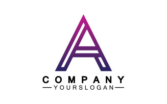 A initial letter template logo v21