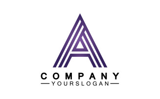 A initial letter template logo v25