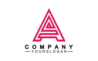 A initial letter template logo v26