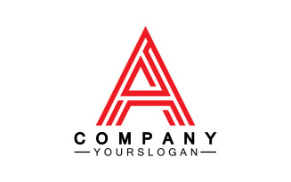 A initial letter template logo v43