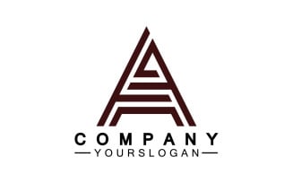 A initial letter template logo v44