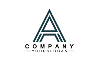 A initial letter template logo v45