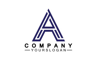 A initial letter template logo v48