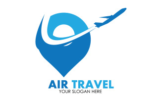 Airplane travel logo template vector v29