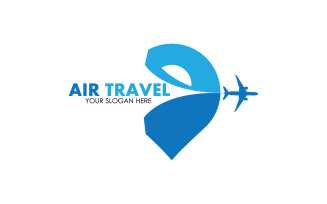 Airplane travel logo template vector v30
