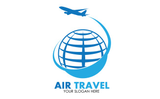 Airplane travel logo template vector v33
