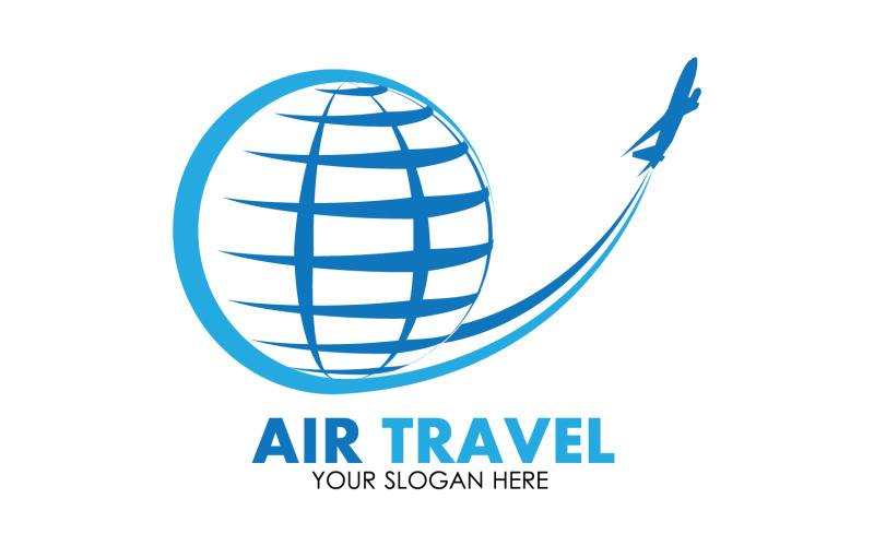 Airplane travel logo template vector v39 Logo Template