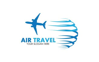 Airplane travel logo template vector v40