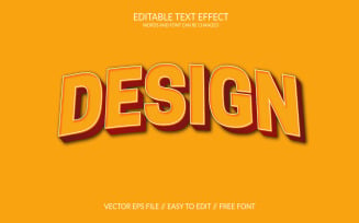 Design editable eps text effect design template