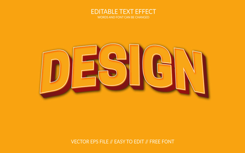 Design editable eps text effect design template Illustration