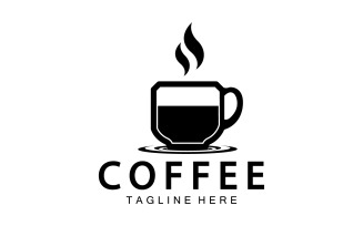 Coffee drink template logo vector v10