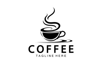 Coffee drink template logo vector v14