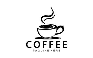 Coffee drink template logo vector v15