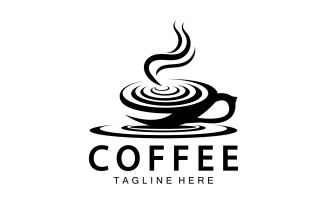 Coffee drink template logo vector v16