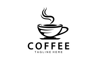 Coffee drink template logo vector v17