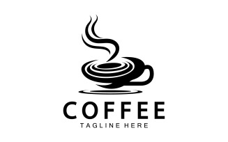 Coffee drink template logo vector v18