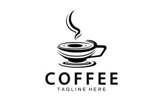 Coffee drink template logo vector v19