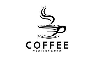 Coffee drink template logo vector v20