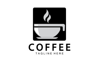 Coffee drink template logo vector v21