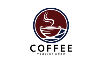 Coffee drink template logo vector v23