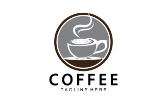 Coffee drink template logo vector v24