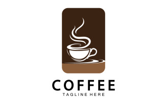Coffee drink template logo vector v25