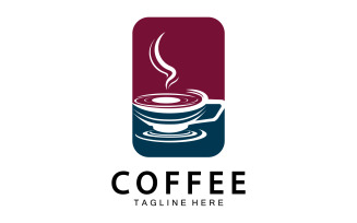 Coffee drink template logo vector v27