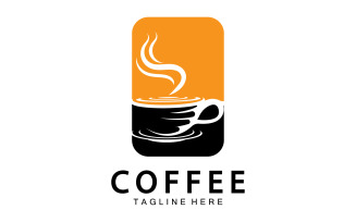 Coffee drink template logo vector v28
